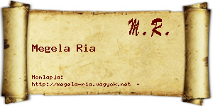 Megela Ria névjegykártya